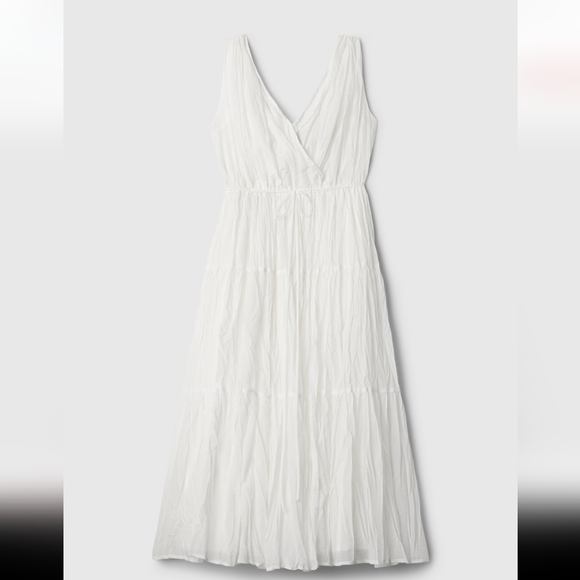 Gap Pleated Tiered Maxi Dress Size Large - Picture 4 of 6